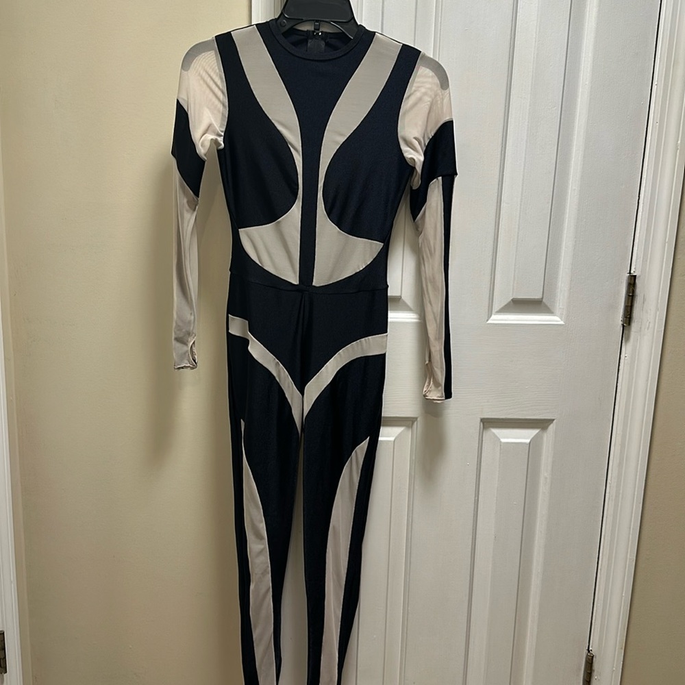 Mugler IllusionSheer & Spandex Bodysuit